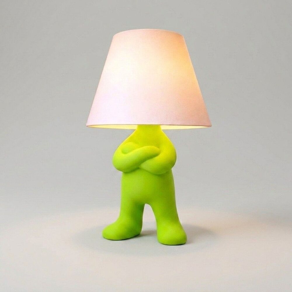 Lamp Guy Table Lamp Character Bedside Light Crossed Arms Sculptural Room Decor